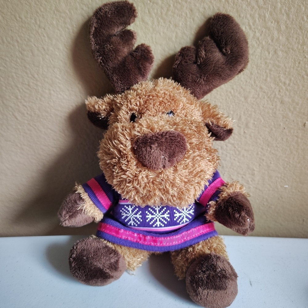 Build A Bear Mini Small Frys/Buddies 2013 Reindeer Plush Toy In Holiday Shirt
